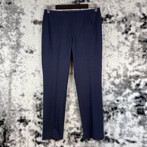 Lafayette 148‎ Dress Pants Women's Size 4 Blue Virgin Wool Stretch Office Career